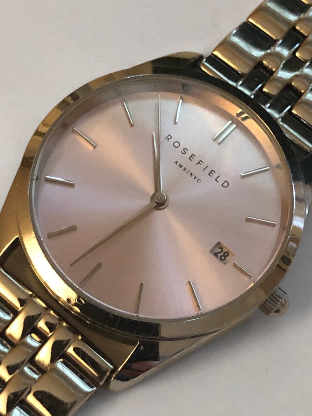 ROSEFIELD silver & pink watch ⌚🌸